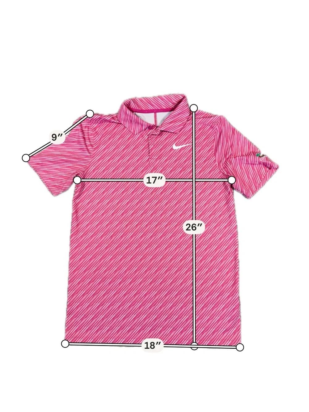 Nike Women's Pink Space-Dye Short Sleeve Polo